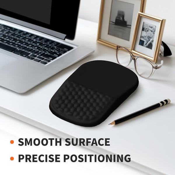 Ergonomic Mouse Pad Wrist Support with Massage Design, Wrist Rest Pain Relief Mousepad with Memory Foam&Non-Slip PU Base, Mouse Pads for Wireless