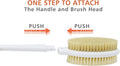 Shower Brush with Soft and Stiff Bristles,20.5" Extra Long Handle Dual-Sided Back Scrubber Bath Brush Body Exfoliator for Wet or Dry Brushing
