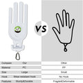 Golf Glove Holder Stretcher, 2PCS Durable Glove Support Frame Dryer Shaper Tool Accessories for Sports Gloves Maintenance, White, One Size