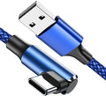 USB C Cable 90 Degree Right Angle[2Pack 10FT], USB a to Type C Nylon Braided Fast Charging Cable for Samsung Galaxy S22 Ultra/S22+/S22/S21, Note
