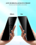 Compatible for Samsung Galaxy S24 Ultra Privacy Screen Protector Tempered Glass with Camera Lens Protector, Support Fingerprint ID Anti-Spy
