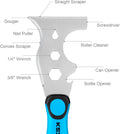 KEZERS 13-In-1 PainterâS Tool, Stainless Steel Putty Knife Scraper, Paint Scraper Tool for Painting & Wood with Metal Hammer End, Multi-Use