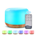 300ML Essential Oil Diffuser, Remote Control Ultrasonic Aromatherapy Oil Diffusers Cool Mist Humidifier, Waterless Auto-Off and 7 LED Light Colors