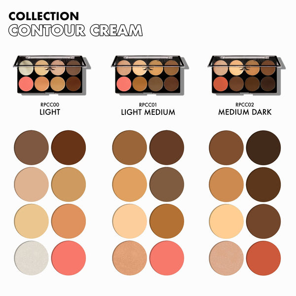 Ruby Kisses 3D Face Creator Cream Foundation & Concealer, 12 Hours Long Lasting, Medium to Full Coverage, Non-Greasy, Ideal for Makeup & Contour