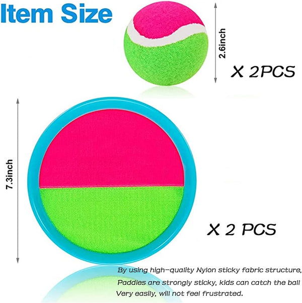 Toss and Catch Ball Set | Toss and Catch Sports Game Set - Upgraded Version 8inch Toy Paddle Catch Toy for Gift Kids/Adults/Family/Backyard Beach