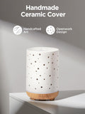 Innogear Essential Oil Diffuser, 150Ml Ceramic Ultrasonic Air Humidifier Cool Mist Aromatherapy Diffuser with 2 Mist Modes, Waterless Auto off for