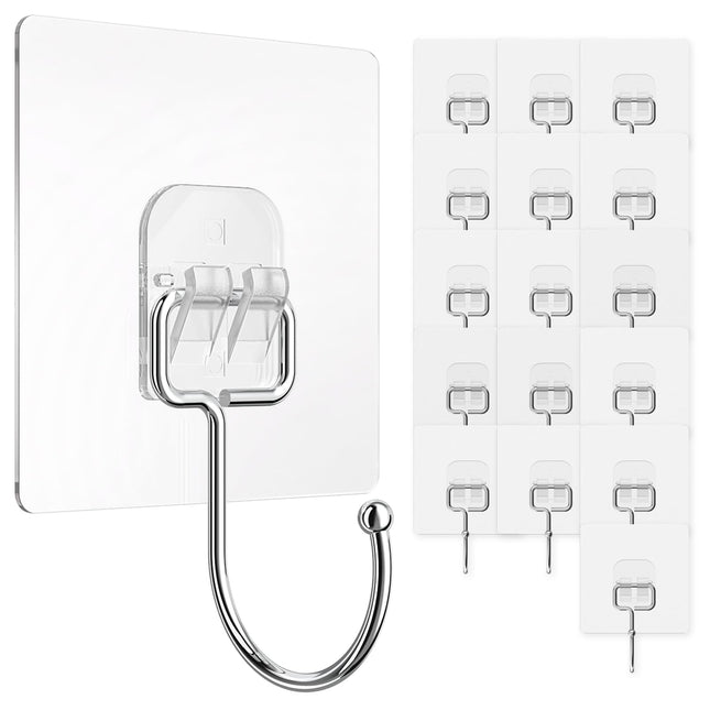 Adhesive Hooks for Hanging 33Lbs Heavy Duty Towel Coat Hooks Waterproof Self Adhesive Wall Hooks for Bathroom Shower Kit