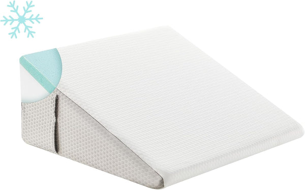 Wedge Pillow, 10 Inch Bed Wedge Pillow for Headboard, Pillow Wedge for Acid Reflux Relief, Sleeping, Back Pain Relief, Snoring, Triangle Pillow
