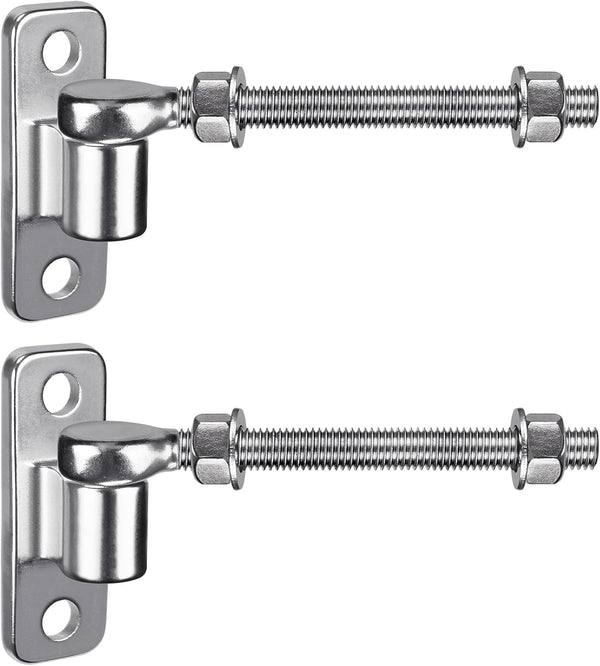 304 Stainless Steel Heavy Duty Gate Hinges, 6'' J Bolt Gate Hinge with Dia M12, 4Pack Welded Hinge for Farm Gate, One Piece Molded Gate Hinge for