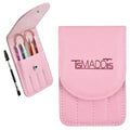 Tsmaddts 6 PCS Tweezers Set for Women, Eyebrow Tweezers with Curved Scissor for Ingrown Hair, Hair Plucking Daily Beauty Tools with Leather Travel