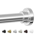 Shower Curtain Rod, 1" Diameter Heavy Duty Tension Shower Rod, Non Slip Adjustable 28-46 Inch No Drilling Shower Curtain Rods Spring Tension for