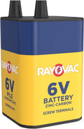 RAYOVAC Heavy Duty Lantern Battery, 6 Volt Screw Terminals, 945R4C