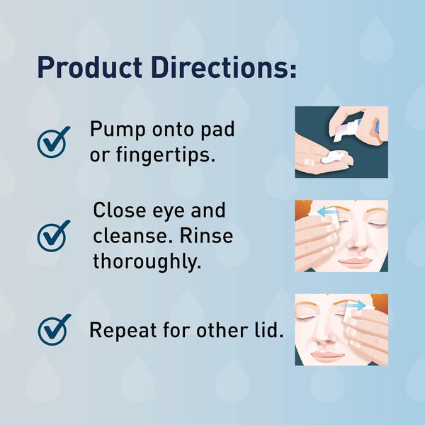 Ocusoft Original Foaming Eyelid Cleanser - Mild Instant Foam to Remove Oil, Dust, Pollen & Makeup - 1.68 Fl Oz