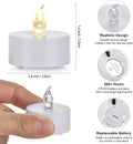 Battery Operated LED Tea Lights: 24PACK Flameless Votive Candles Lamp Realistic and Bright Flickering Holiday Gift Long Lasting 200Hours for