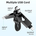 Multi Keychain Charging Cable Travel Portable Charger Cable Magnetic 4 in 1 USB C Cable Compatible with IP 15/15 Pro/ 15 Plus/ 15 Pro