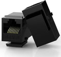 Rj45 Coupler Keystone Jack Ethernet Coupler Female to Female Cat6 Coupler 25 Pack Black