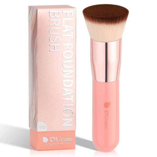 Ducare Self Tanner Brush Kabuki Foundation Brush for Liquid Makeup Flat Top Professional Stick Buffing Blending Mineral Powder Large Makeup Face