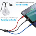 Puxnoin Multi Charging Cable 5 in 1, 2Pack 4FT USB C Multi Charger Cable Universal Multiple Charging Cord with USB C/Micro USB Connectors for Most