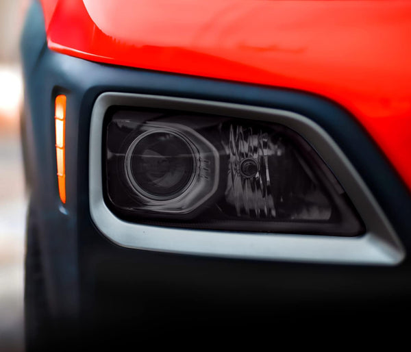 Vvivid Smoke Black Adhesive Headlight Wrap Tinting Vinyl Roll (17.9" X 48" 2-Roll Pack)