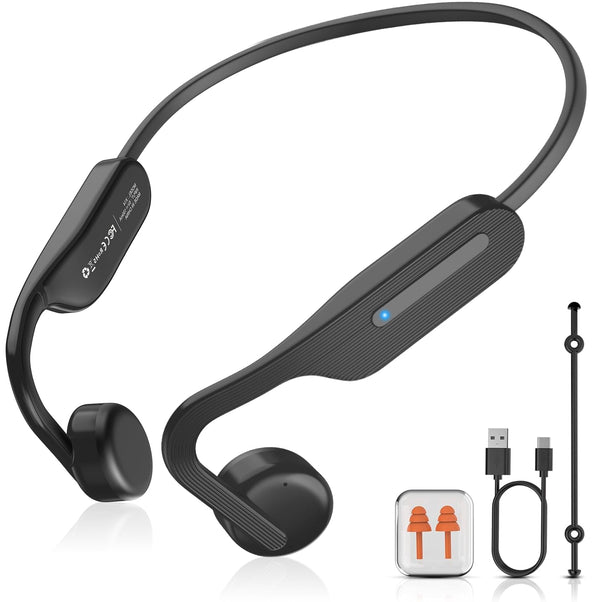Bone Conduction Headphones Wireless Headphones Bluetooth 5.3 Open Ear Headphones 10H Playtime Sports Earphones with Mic, IPX6 Waterproof Headset