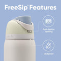 Owala Freesip Insulated Stainless Steel Water Bottle with Straw for Sports, Travel, and School Bpa-Free Sports Water Bottle, 32 Oz, Iced Breeze