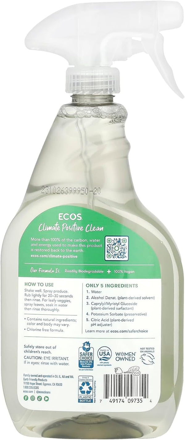 Earth Friendly Products Fruit & Vegetable Wash, 22 Fl Oz
