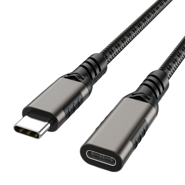 USB C Extension Cable 6.6Ft Male to Female Cord Support 4K Video Output, Fast Charge 100W, Data Transfer 10Gbps, USB 3.2 Gen 2 Extender for PC,