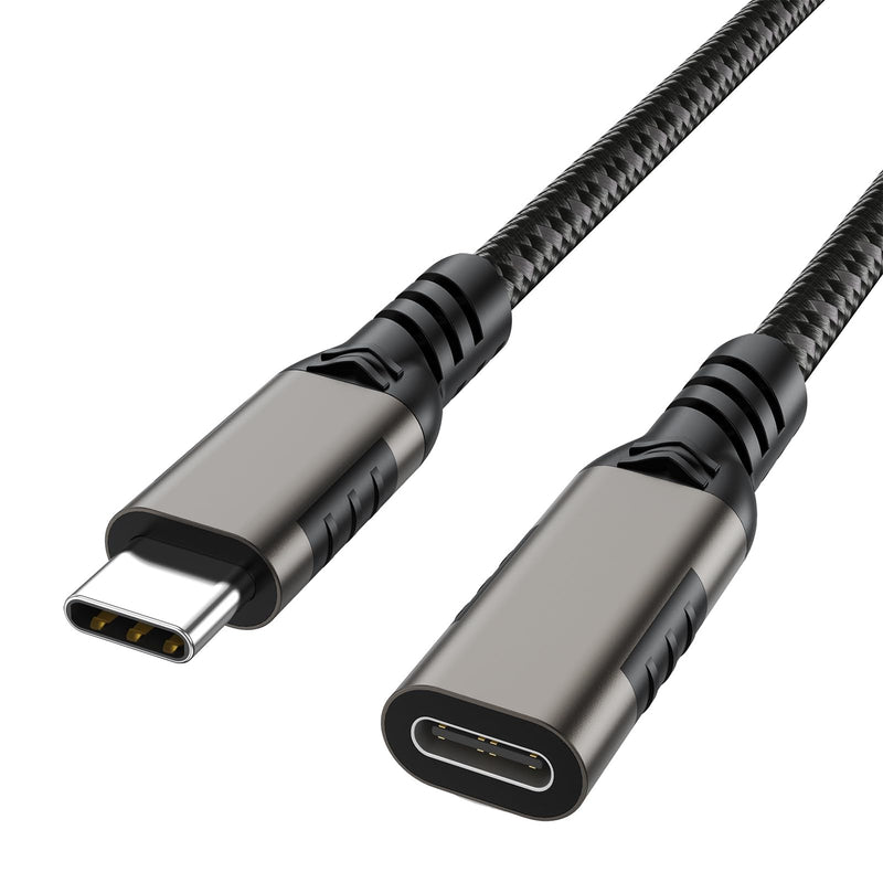 USB C Extension Cable 6.6Ft Male to Female Cord Support 4K Video Output, Fast Charge 100W, Data Transfer 10Gbps, USB 3.2 Gen 2 Extender for PC,