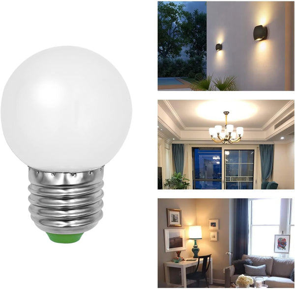 LED Light 30W Equivalent G14 G45 Edison Bulb 120V 3W Cool White 6000K 260 Lumens Bulbs E26 Medium Screw Base Lightbulb for Bathroom, Vanity