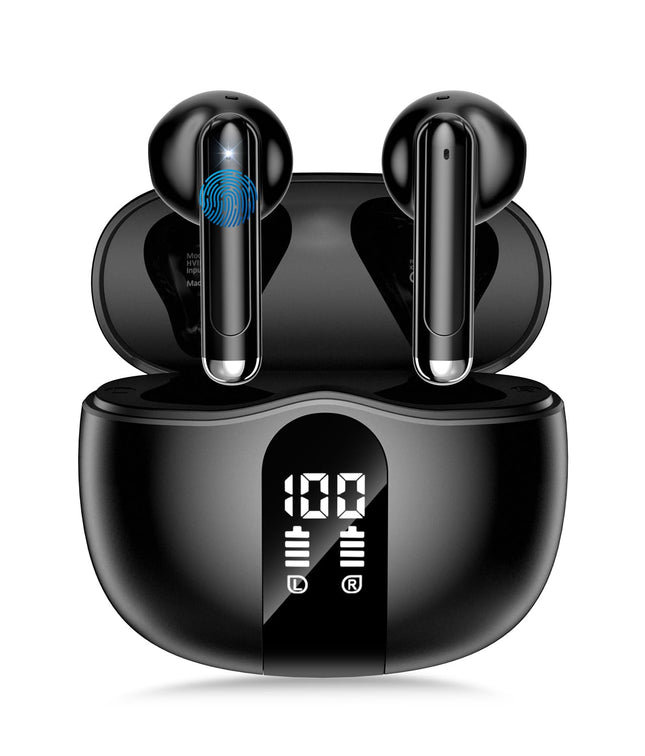 A40 Pro Wireless Earbuds, 50Hrs Playtime Bluetooth Earbuds Built in Noise Cancellation Mic with Charging Case, Headphone