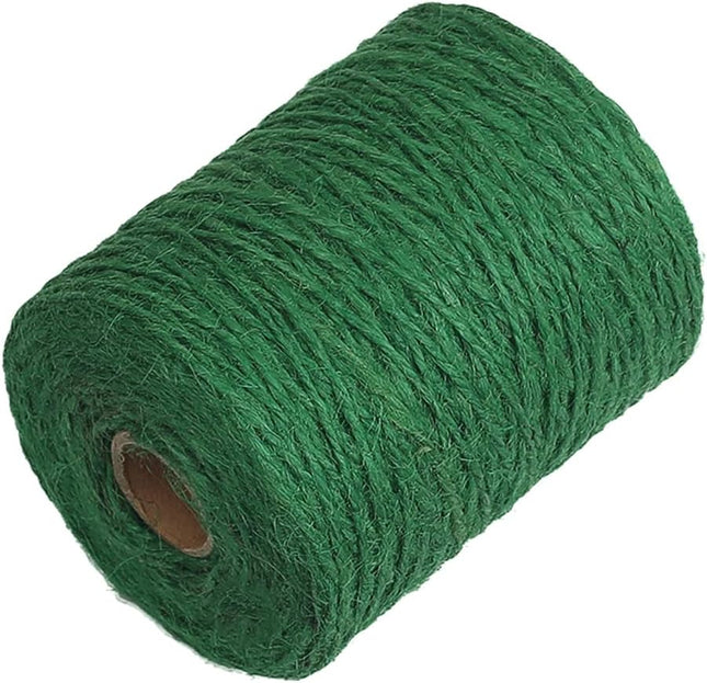 Vivifying Garden Twine, 656 Feet 2Mm Green Plant Ties, Strong Jute Twine String for Climbing Plants, Tomatoes, Floristry