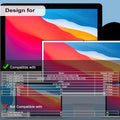 YINOVEEN Design for Mac OS System Keyboard Shortcut Sticker(5 PCS), New Flag for 13-16" Macbook Pro 13/14 /15/16 /Macbook Air 13, Imac 21 24 27