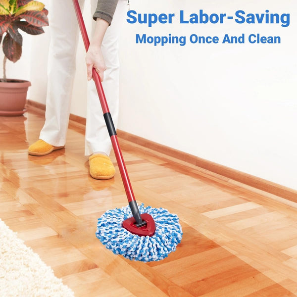 Mop Head Replacement, Spin Mop Refill Replace Head Compatible with 2 Tank Mop System, 4 Pack Machine Washable Microfiber Mop Heads Replacement for