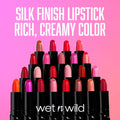 Wet N Wild Silk Finish Lipstick, Hydrating Rich Buildable Lip Color, Formulated with Vitamins A,E, & Macadamia for Ultimate Hydration,