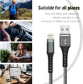 Iphone Charger [Apple Mfi Certified] 3-Pack 6FT Lightning Cable Nylon Braided Fast Charging Iphone Charger Long Cord Compatible with Iphone 14 13