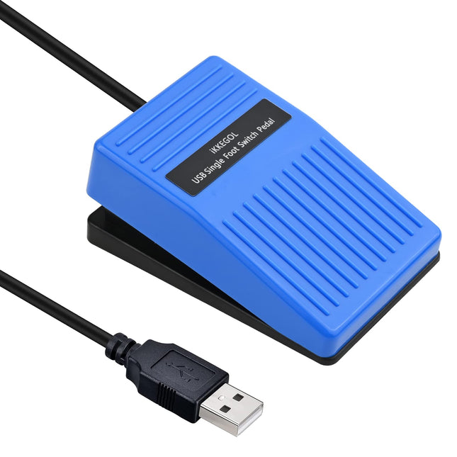 iKKEGOL Upgraded 2023 Digital Optical USB Foot Pedal, USB Single Foot Switch Game Control, One Key Programmable Footswit