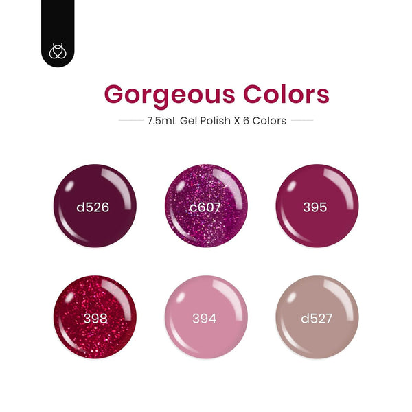 Beetles Brown Gel Nail Polish Set Nude Gel Polish Nail Set 6 Colors Sandstorm Collection Peach Brown Natural Manicure Kit Soak off Uv Led Lamp