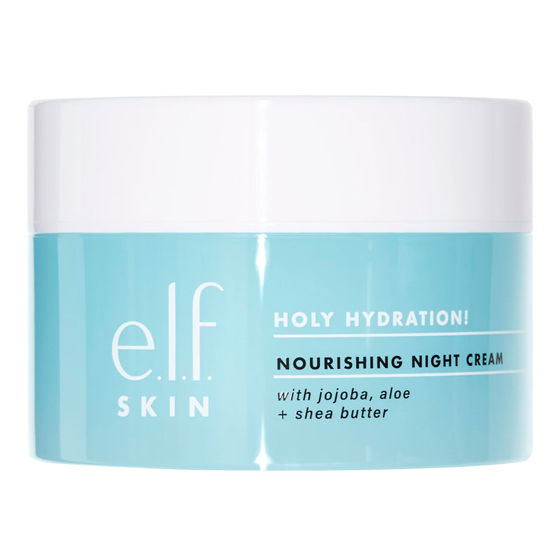 E.L.F. SKIN Holy Hydration! Nourishing Night Cream, Ultra-Hydrating Moisturizer, Infused with Shea Butter, Soothes Skin, 1.76 Oz (Packaging May Vary)