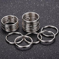 KINGFOREST 100-Pack Split Key Rings (1 Inch/25Mm) - Silver Nickel Metal Keychain Rings for Keys, DIY Crafts, Bags & Accessories - Durable Bulk