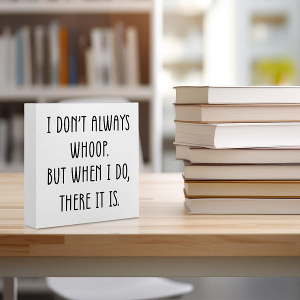 Funny Quotes Office Supplies Rustic Desk Decor White Wooden Box Sign Humor Novelty Office Organization Graduation Gifts Wood Plaque Cubicle