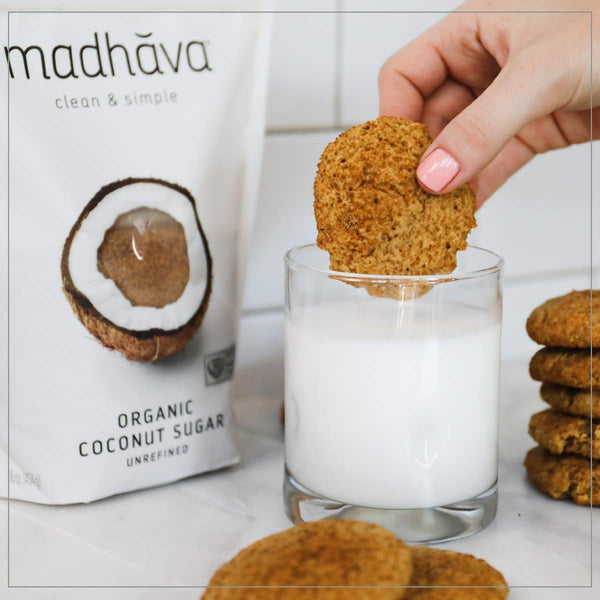 MADHAVA Organic Coconut Sugar 3 Lb. Bag (Pack of 1), Natural Sweetener, Sugar Alternative, Unrefined, Sugar for Coffee, Tea & Recipes, Vegan,