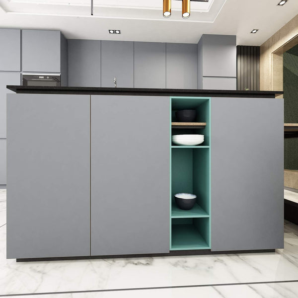 Livelynine Light Grey Wallpaper Peel and Stick Modern Grey Contact Paper for Cabinets Counters Countertops Vinyl Wall Paper Roll for Bedroom