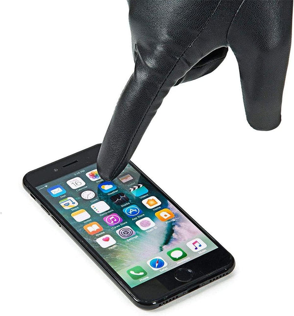 REDESS Winter Leather Gloves for Women, Wool Fleece Lined Warm Gloves, Touchscreen Texting Thick Thermal Snow Driving Gloves