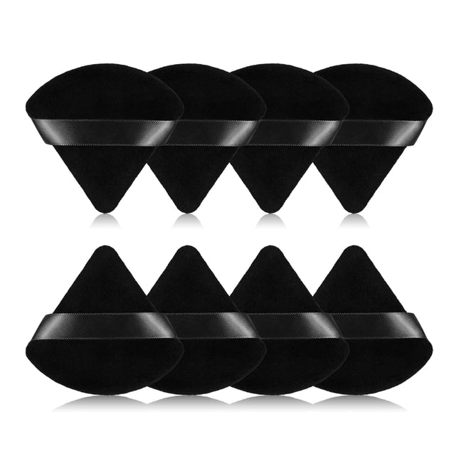 8Pcs of Triangular Powder Puff Makeup Sponges, Made of Super-Soft Velvet, Designed for Contouring, Eye, and Corner, Beau