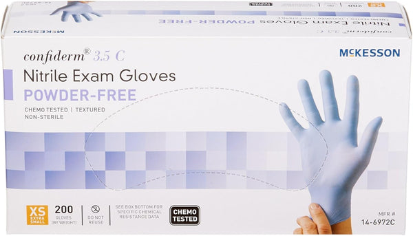 Mckesson Confiderm 3.5C Nitrile Exam Gloves - Powder-Free, Latex-Free, Ambidextrous, Non-Sterile