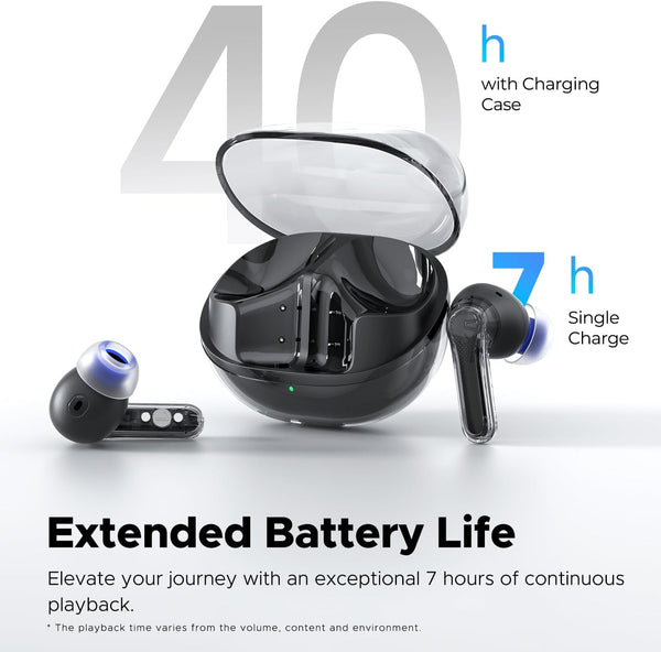 Soundpeats Clear Wireless Earbuds Inexpensive Ear Buds, Bluetooth 5.3 Headphones 12Mm Drivers 2 Mic with ENC, Clear Calls with Deep Bass, Game