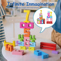 Wooden Number Building Blocks,20Pcs Stacking Toys for 3+ Years Old Kids,Educational Montessori Learning Toys,Counting Math Balance Competition