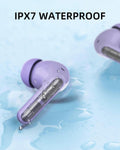 Purple Wireless Earbuds P1 PRO, Earphones Wireless Bluetooth Headphones with Clear Call Mics Ear Buds, Comfortable Fit, IPX7 Waterproof Long