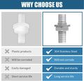 Enoch'S Land 3/4" Hose Barb Thru-Bulk Bulkhead Fitting,304 Stainless Steel Straight Hex Union Fitting for Air Water Fuel