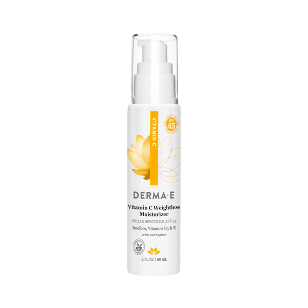 Derma E Vitamin C Weightless Moisturizer SPF 45 â Skin Brightening Face Cream with Mineral UVA/UVB Sunscreen â Hydrating Facial Moisturizer for